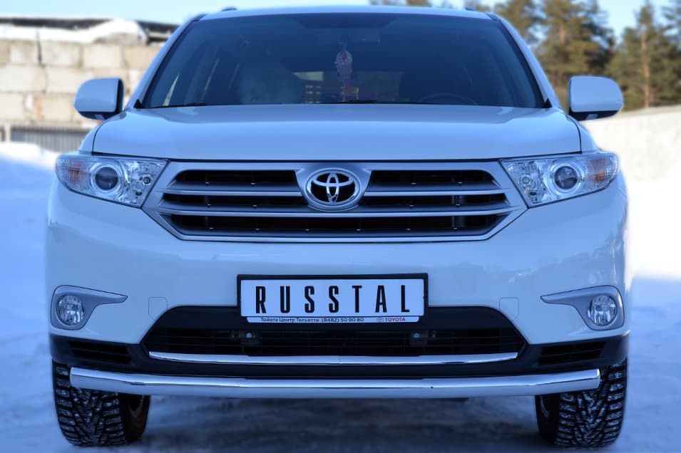 Передняя защита Russtal для Toyota Highlander (2010-2013)