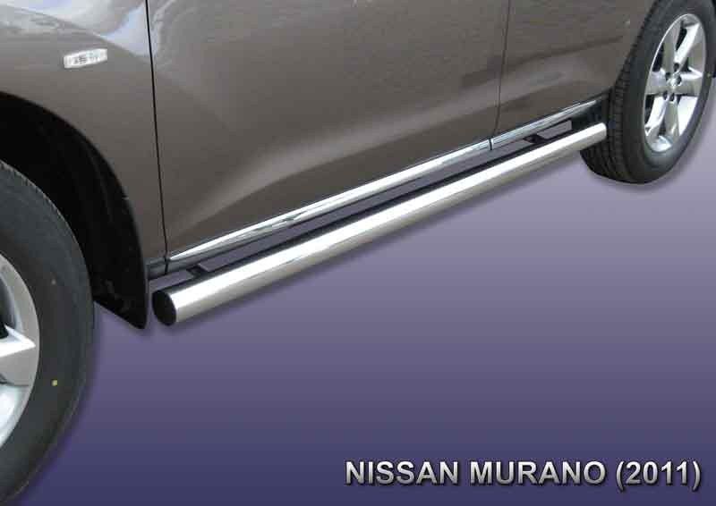 Пороги d76 труба "SLITKOFF" для Nissan Murano