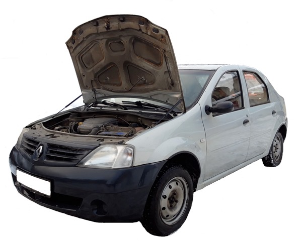 Газовые упоры (амортизатора) капота Autoinnovation для Renault Logan