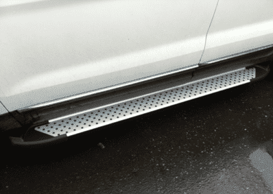 Пороги алюминиевые (Sapphire Silver) для Ford Explorer