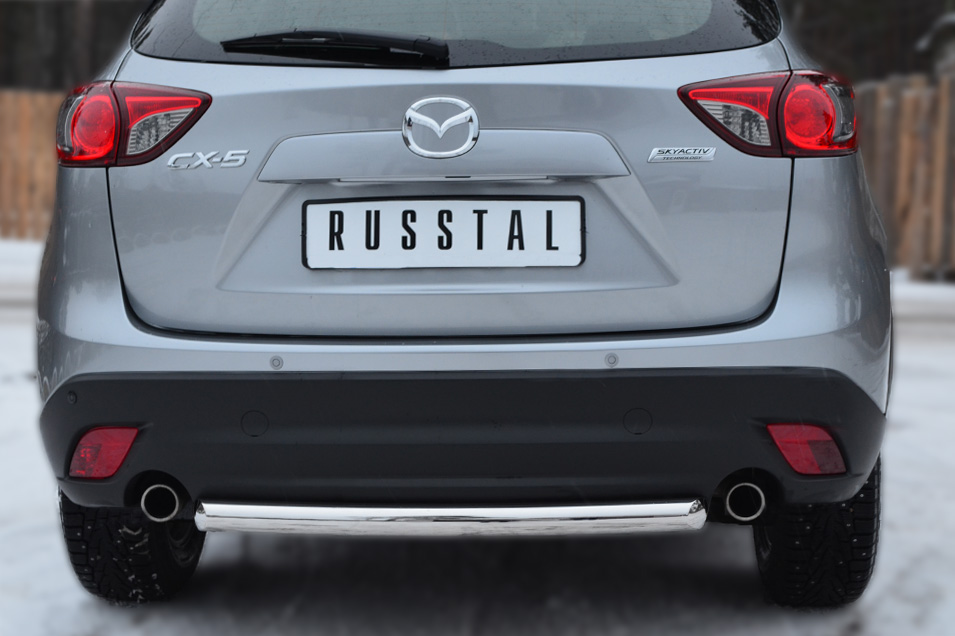 Защита заднего бампера Russtal d63 (дуга) для Mazda CX-5