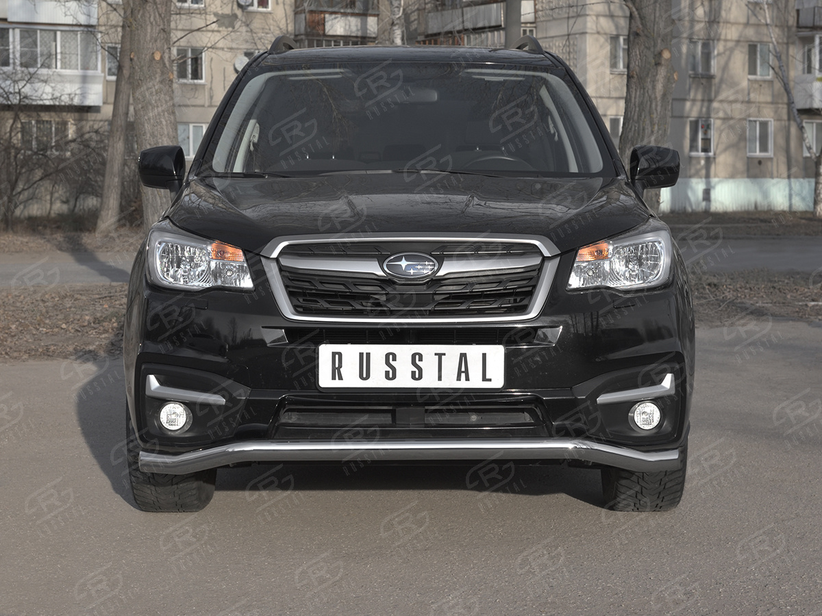 Передняя защита 63мм Russtal для Subaru Forester (2016-2018)