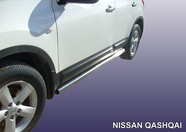Пороги d57 труба "SLITKOFF" для Nissan Qashqai