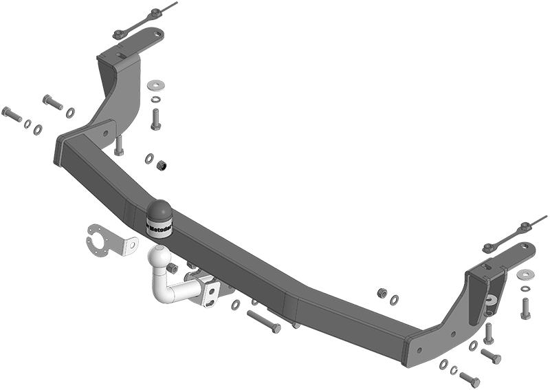 Фиксированный фаркоп Motodor 97207-A оцинк. шар Changan CS95 (2023-н.в.)