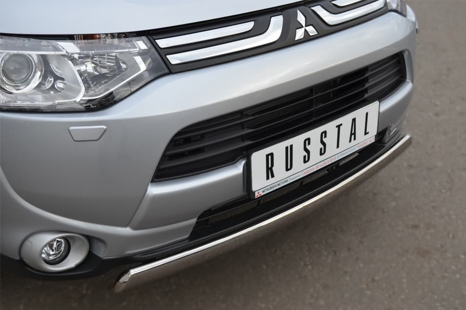 Передняя защита Russtal для Mitsubishi Outlander (2012-2015)