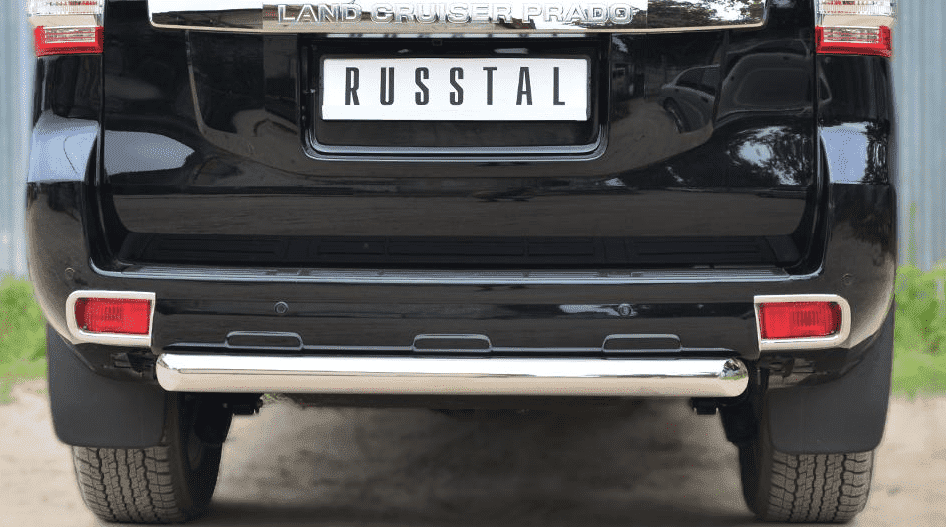 Защита заднего бампера D76 (дуга) "RUSSTAL" для Toyota Land Cruiser Prado 150