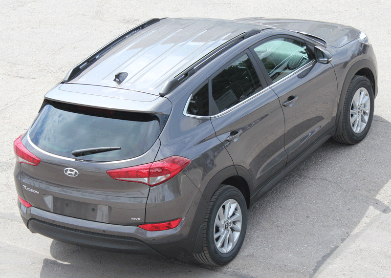 Рейлинги на крышу Hyundai Tucson (2015-н.в.) черные