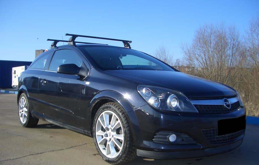 Багажник LUX на прямоугольных дугах для Opel Astra 3-дв хетчбэк (2004-2009)