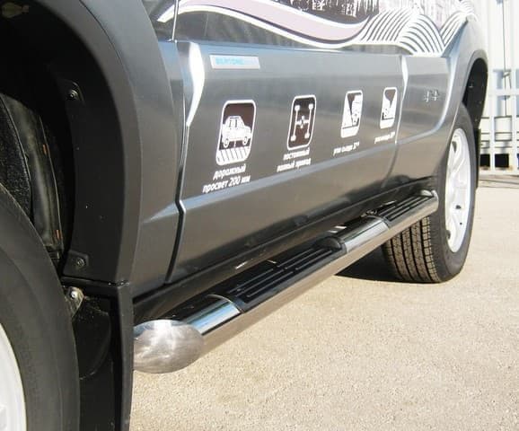 Пороги Russtal стальная труба для Chevrolet Niva (2009-н.в.)