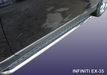 Пороги Slitkoff стальная труба для Infiniti EX (2008-2013)