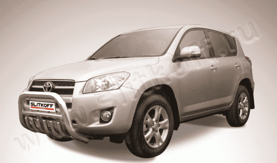 Защита переднего бампера Slitkoff для Toyota RAV4 (2010-2013)