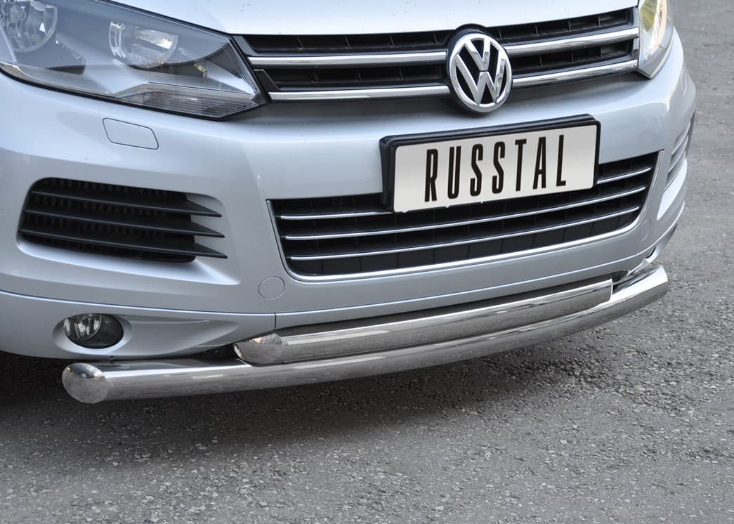 Передняя защита Russtal для Volkswagen Touareg (2010-2014)