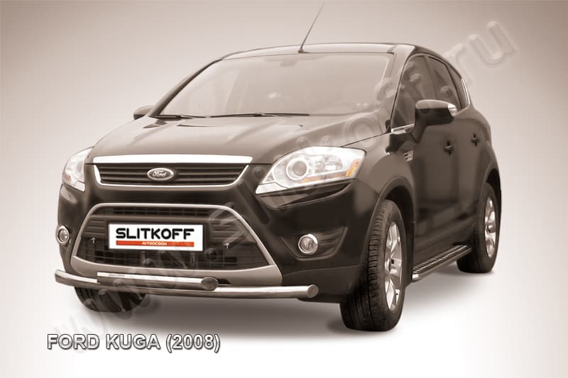 Передняя защита Slitkoff для Ford Kuga (2008-2012)