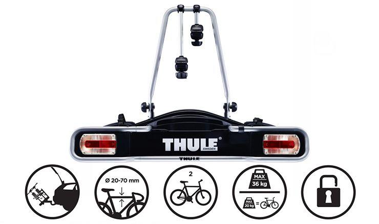 Велобагажник с замком Thule EuroRide 941 на фаркоп (на 2 велосипеда)