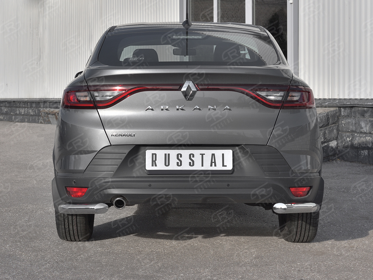 Защита заднего бампера Russtal уголки 63мм для Renault Arkana