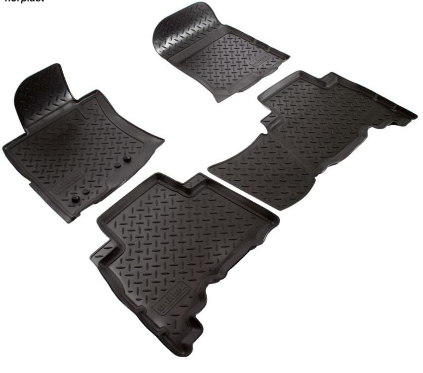 Ковры салонные полиуретан "NorPlast" для Toyota Land Cruiser Prado 150 (J150) (черный)