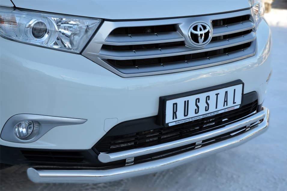 Передняя защита Russtal для Toyota Highlander (2010-2013)