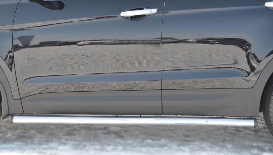 Пороги Russtal стальная труба для Hyundai Santa Fe (2012-2015)