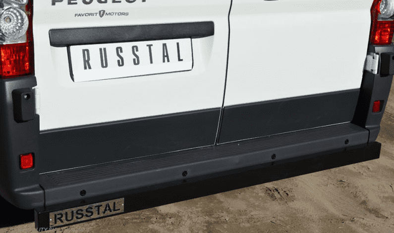 Защита заднего бампера D80xD40 (отбойник) "RUSSTAL" для Peugeot Boxer L1H1