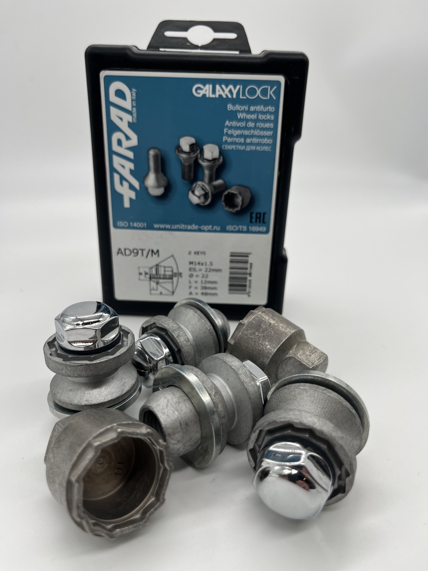 Секретки для оригинальных дисков Farad Galaxylock AD9T/M/2 с 2мя ключами для Toyota Land Cruiser 200