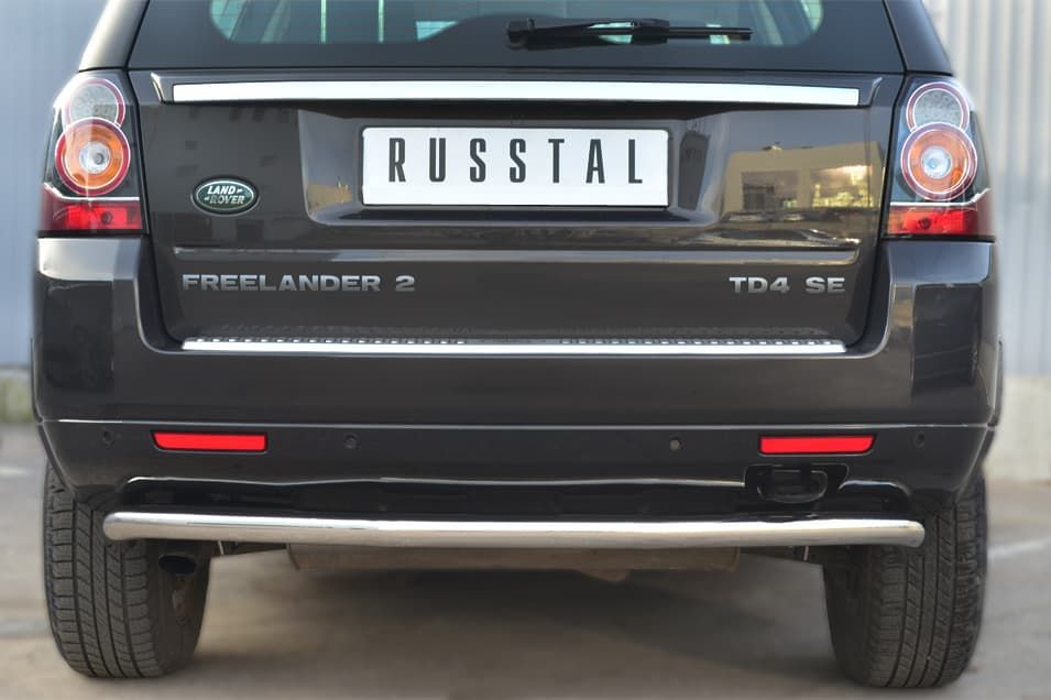 Защита заднего бампера Russtal d63 (волна) для Land Rover Freelander 2