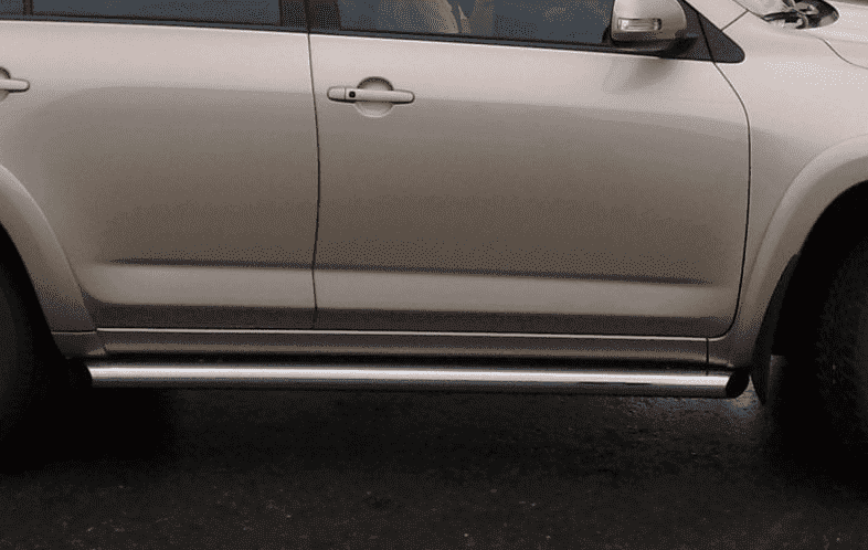 Пороги труба D63 (вариант 1) "RUSSTAL" для Toyota RAV4 long