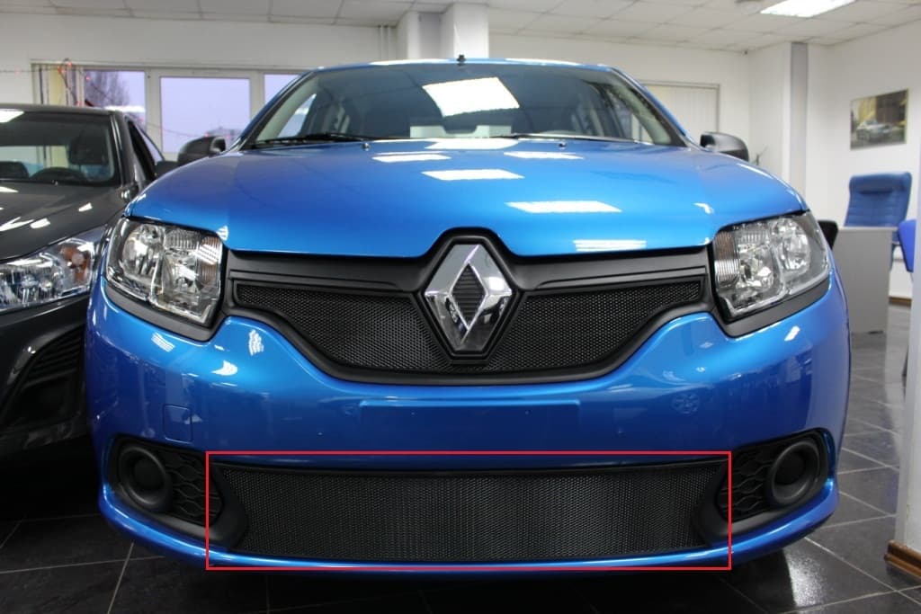 Защитная сетка радиатора ProtectGrille для Renault Sandero (2014-2015 Черная)