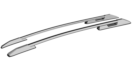 Рейлинги на крышу для Hyundai Tucson (2015-н.в.) серебристые
