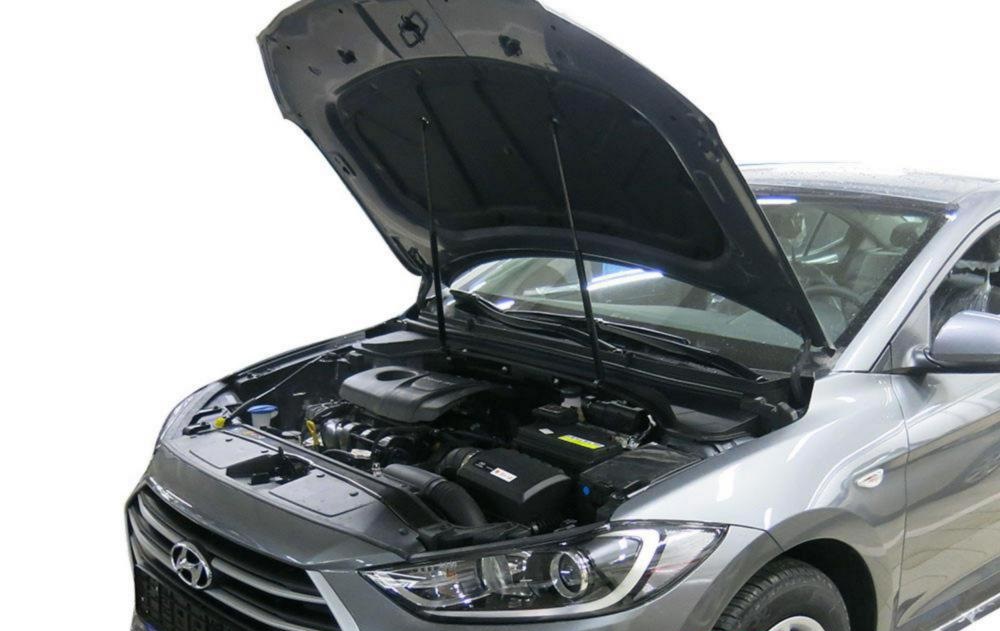 Газовые упоры (амортизаторы) капота Rival для Hyundai Elantra (2016-2019)