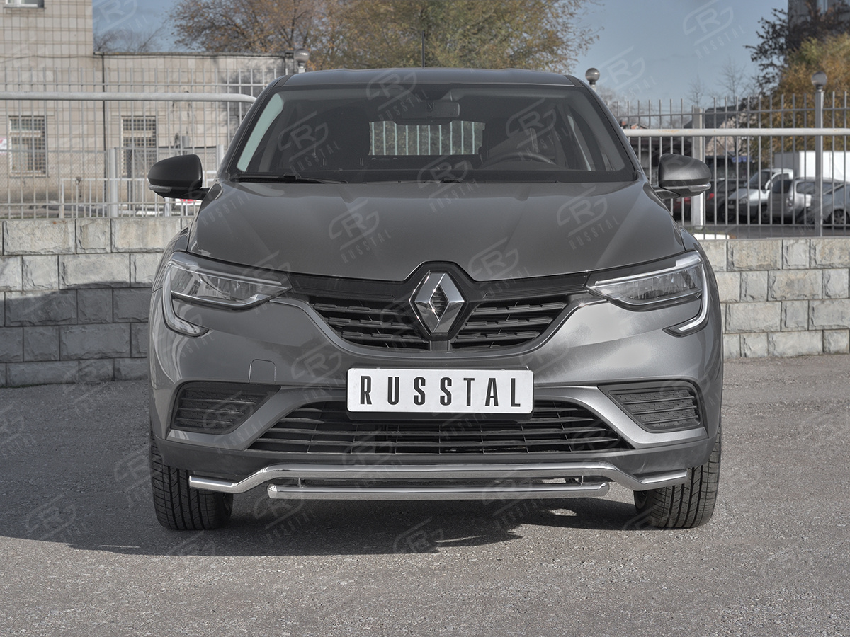 Передняя защита Russtal 42/42мм для Renault Arkana
