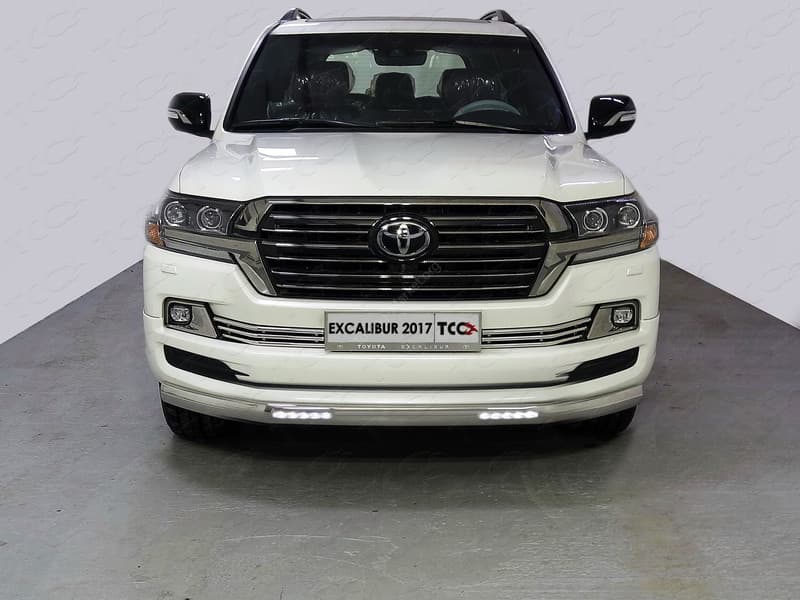Передняя защита TCC с ДХО для Toyota Land Cruiser 200 Excalibur