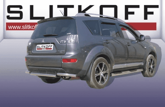 Уголки d57 "SLITKOFF" для Mitsubishi Outlander XL