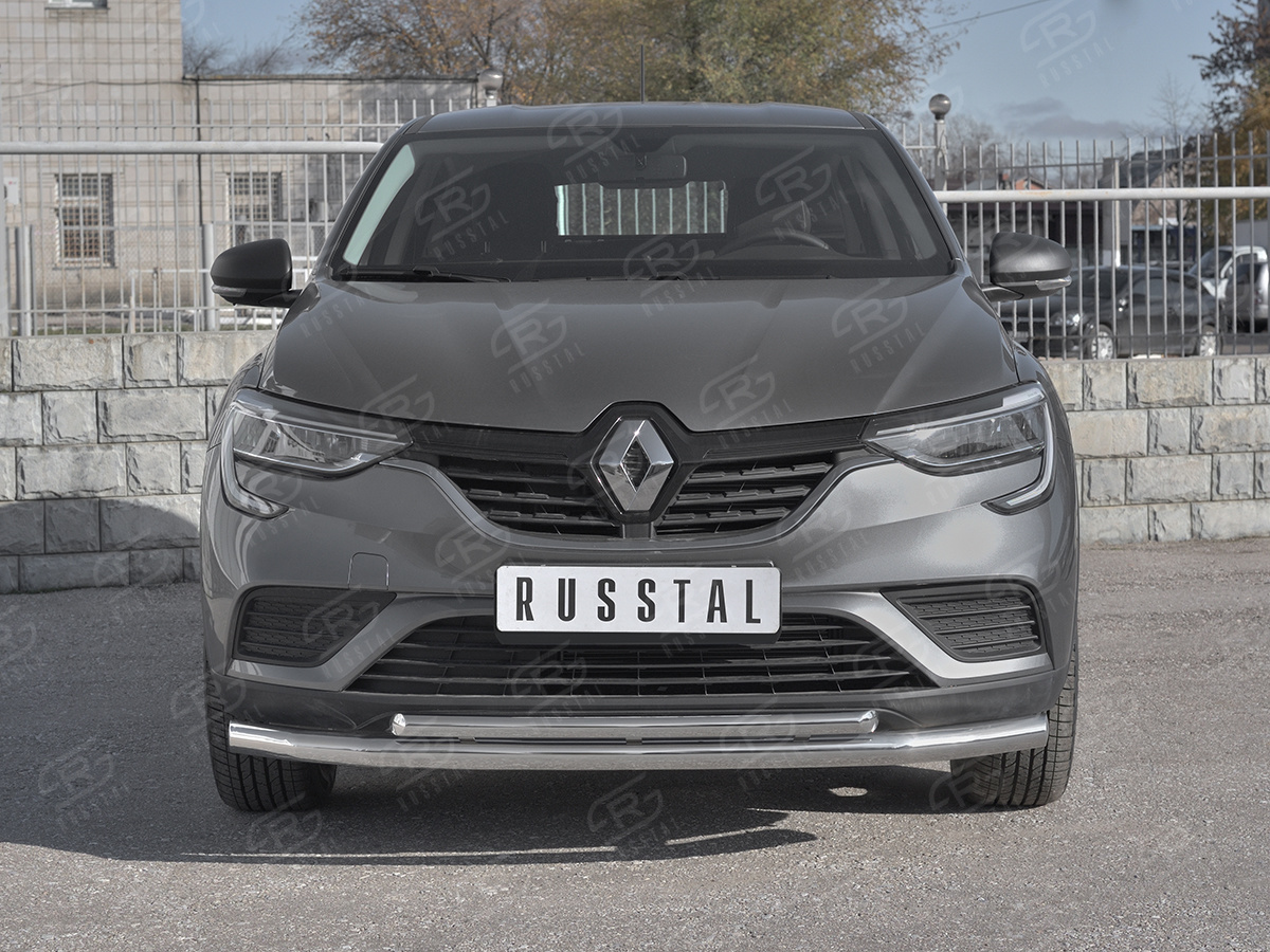 Передняя защита Russtal 63/42мм для Renault Arkana