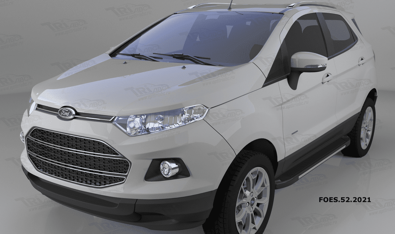 Пороги алюминиевые (Onyx) для Ford EcoSport (2013-н.в.)
