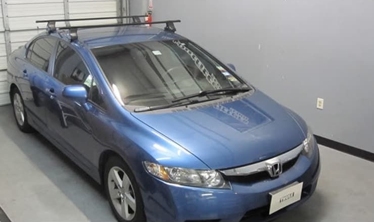 Багажник Thule SquareBar на стальных дугах для Honda Civic седан (2006-2011)