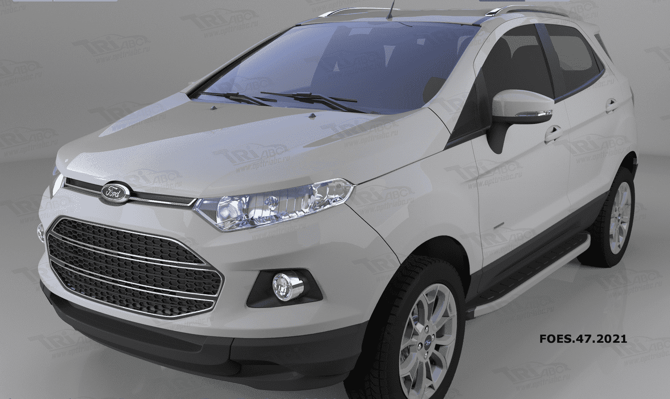Пороги алюминиевые (Alyans) для Ford EcoSport (2013-н.в.)