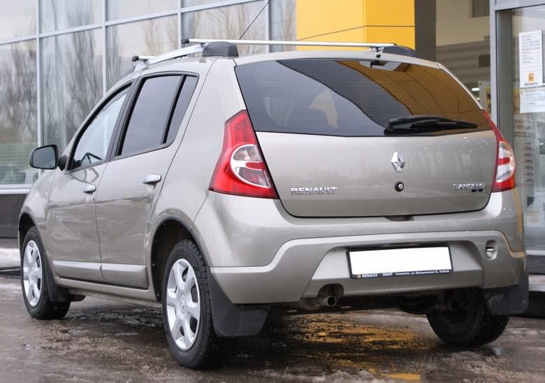 Багажные поперечины для рейлингов Renault Sandero (2009-2014) серые