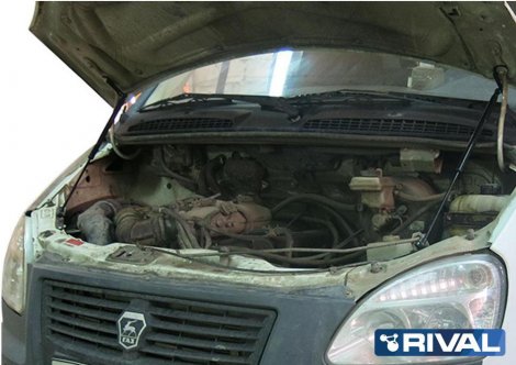 Газовые упоры (амортизаторы) капота Rival для ГАЗ Газель