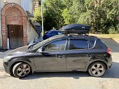 Багажник Turtle AIR-1 Black на аэродинамических дугах для Kia Ceed 5-дв (2006-2012)