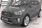 Пороги алюминиевые (Topaz) для Hyundai Creta