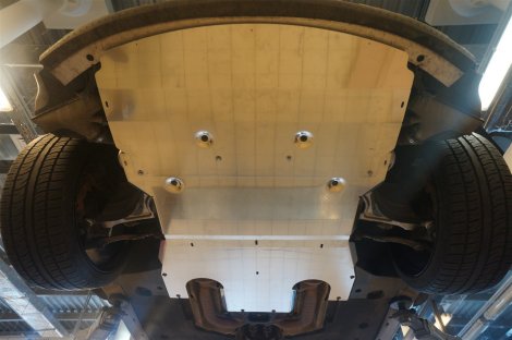 Алюминиевая защита картера, радиатора и КПП АВС-Дизайн для Porsche Panamera (2009-2016)