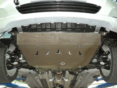 Алюминиевая защита картера и КПП АВС-Дизайн для Hyundai Solaris (2010-2017)