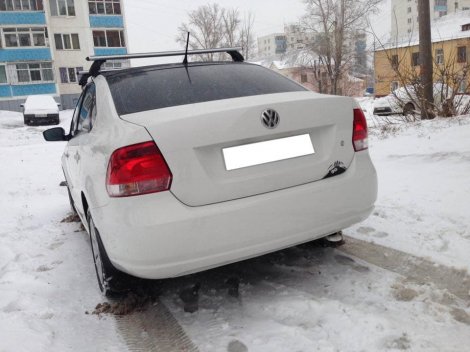 Багажник LUX на аэродинамических дугах для  Volkswagen Polo (2015-2019)