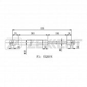 Газовый упор (амортизатор) багажника Zekkert GF2205 для Ford Mondeo (2000-2007)