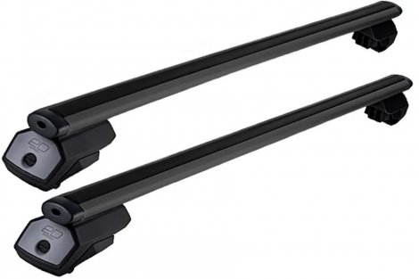 Багажник ED Арго с замками на черных аэродинамических дугах для Chevrolet Spark