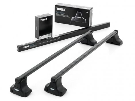 Багажник Thule SquareBar на стальных дугах для Hyundai Getz 5-дв хетчбэк (2002-2011)