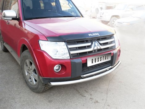 Передняя защита Russtal для Mitsubishi Pajero 4 (2006-2011)