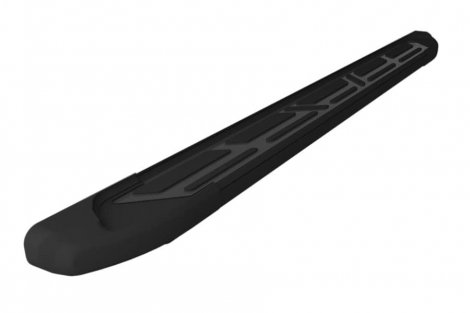 Пороги алюминиевые (Corund Black) для Kia Sorento