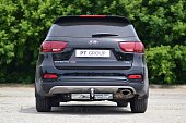 Съемный фаркоп PTGroup под квадрат 50х50 с нерж. накладкой для KIA Sorento Prime (2018-2020)
