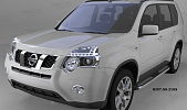 Пороги алюминиевые (Zirkon) для Nissan X-Trail